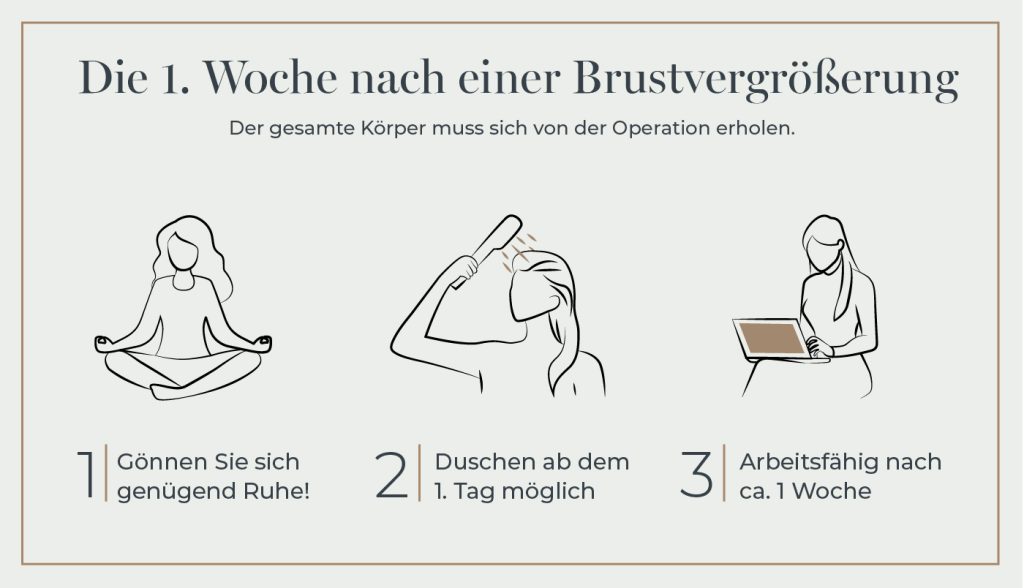 Verhalten nach der Brustvergrößerung in der ersten Woche